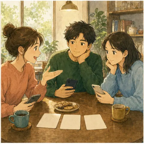 English lesson illustration for Choosing Something Fun To Do With Friends