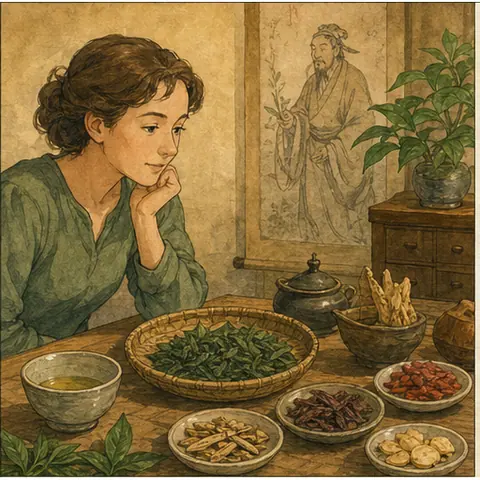 English lesson illustration for The History of Tea