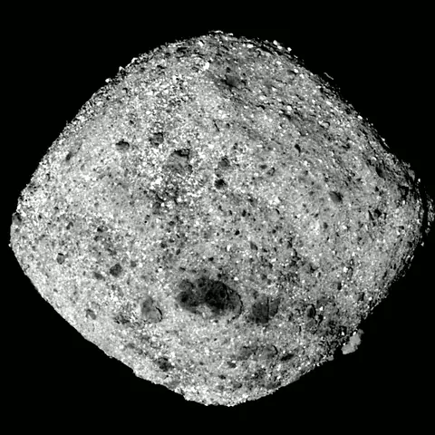 Real NASA source images show Bennu, OSIRIS-REx sample hardware, and the returned asteroid material scientists studied.