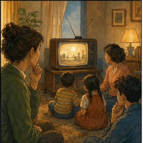 English lesson illustration for Sesame Street: A Street That Changed Children’s TV