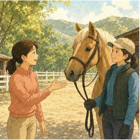 Illustration for Horse Riding: Ride Slowly and Safely