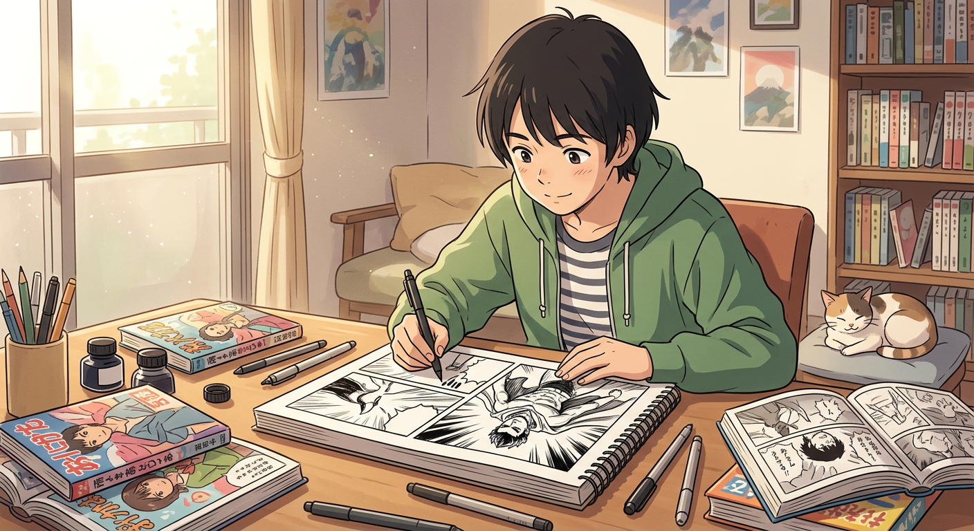 Anime story illustration for One-Punch Man: Saitama, Genos, and the Hero Association