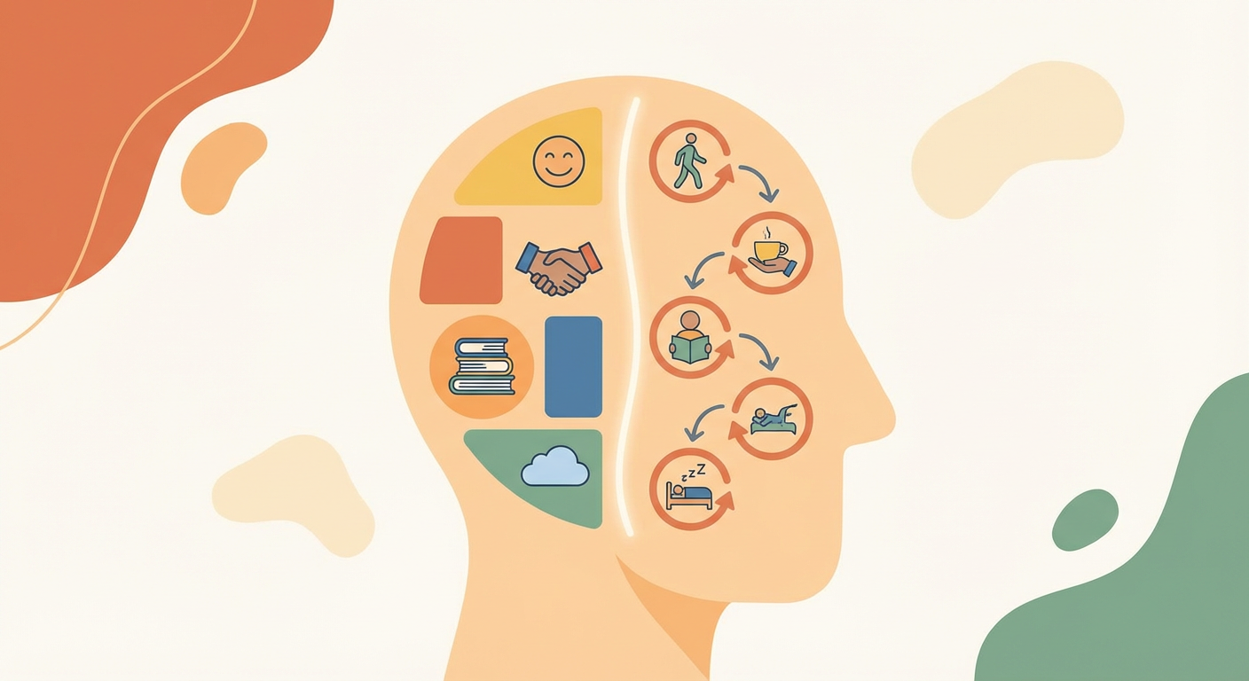 Illustration for Is Your Personality Just a Collection of Habits? Traits, Brain Change, and Identity