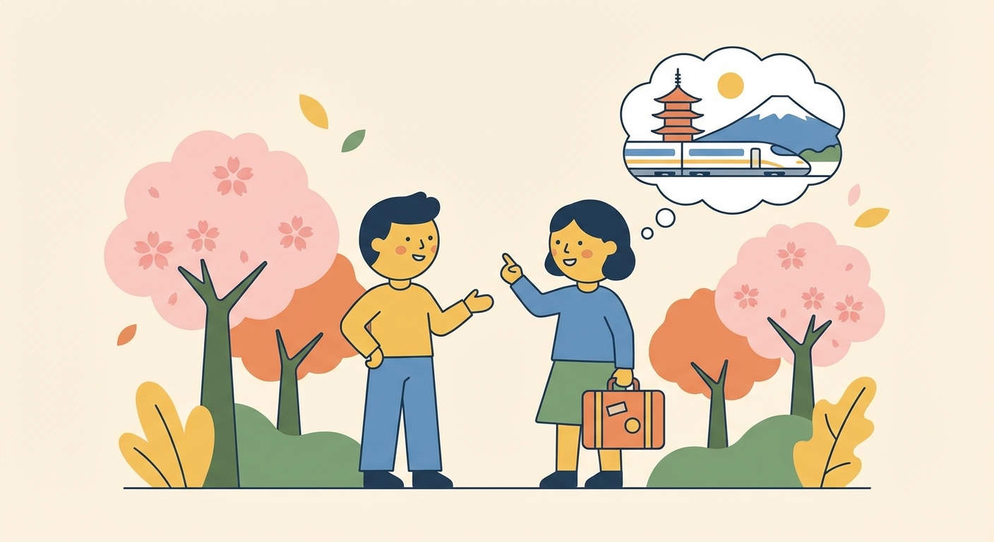 Illustration for Spring Vacation Conversation Lesson Create a practical English speaking lesson about the question: What did you do on...