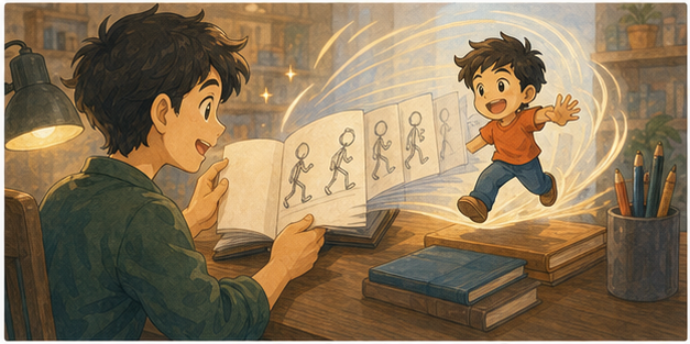 Illustration 1: Animation works because it uses a series of images that are almost the same, but not ex...