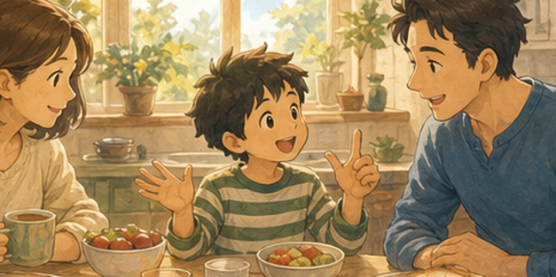 Illustration 1: A mother in Japan is living a busy, ordinary, and very real life.