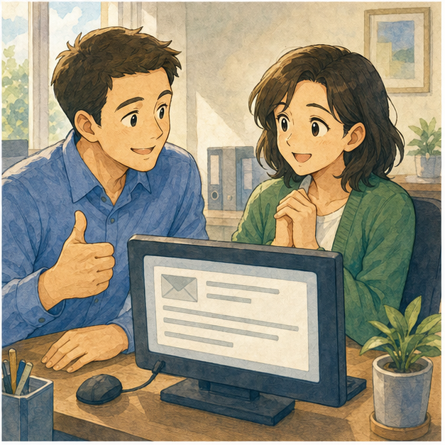 Illustration 4: A: I checked the file notes.