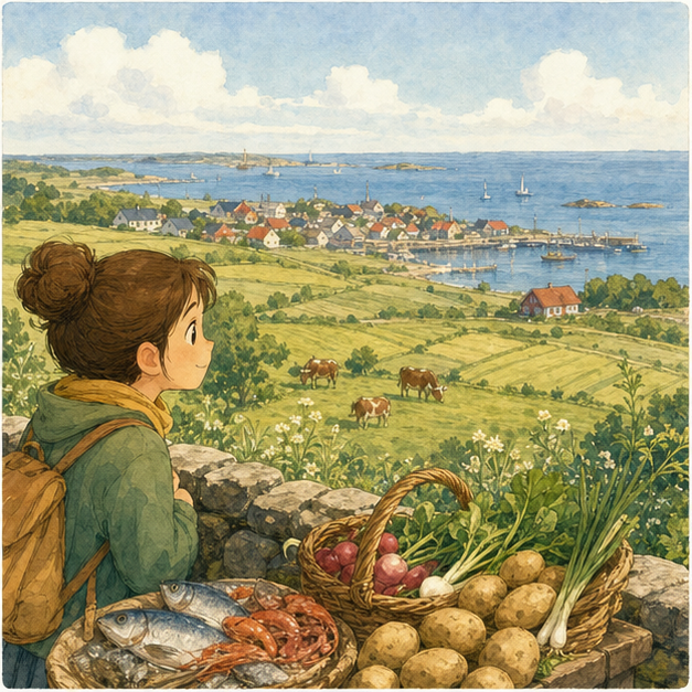 English lesson illustration for A Food-Lover’s Paradise in the Swedish Countryside