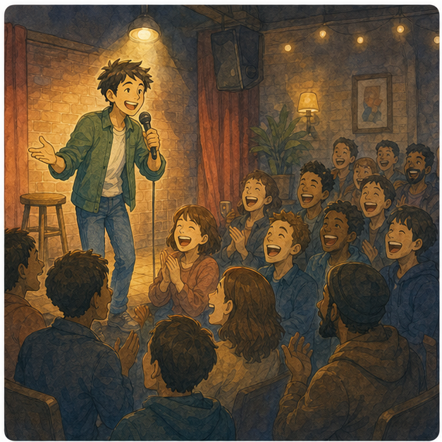 English lesson illustration for Hundreds of comedians unpaid by one of UK's biggest comedy festivals