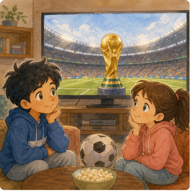 English lesson illustration for Madonna, Shakira & BTS to headline World Cup half-time show