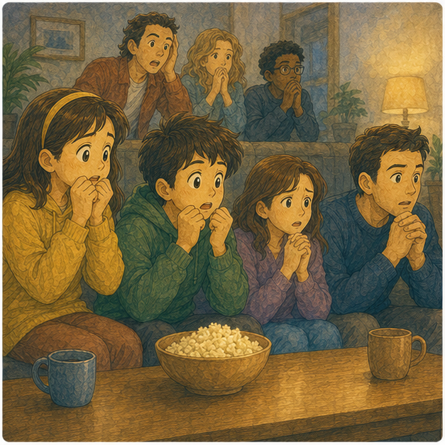 English lesson illustration for The 10 best songs competing at (a very contentious) Eurovision scene 3: This year, the event is exciting, but also tense.