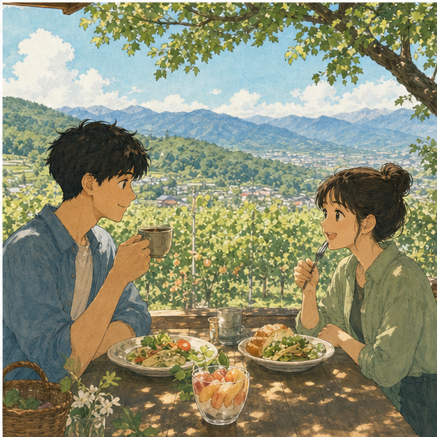 Travel guide illustration 4: Then the visitor opens the menu.