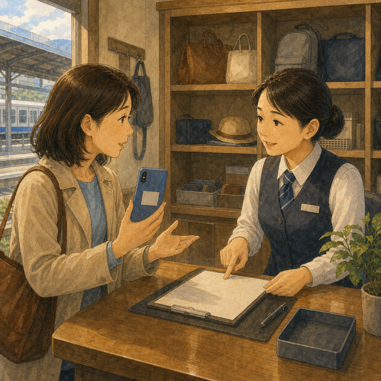 English lesson illustration for Station Office: Report a Lost Item