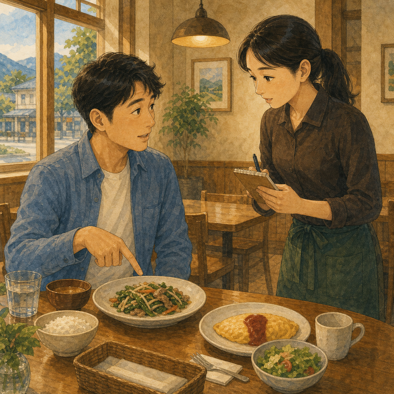 English lesson illustration for Restaurant: Fix a Wrong Order