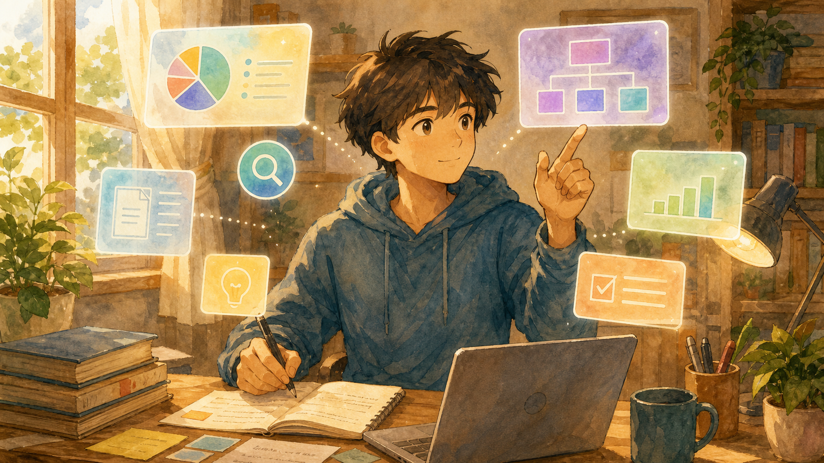 English lesson illustration for The Future Worker