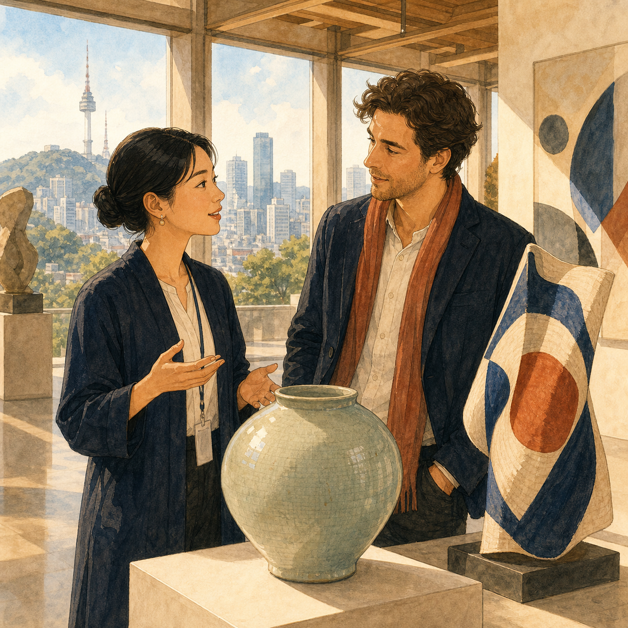 Illustration 1: A new art space is preparing to open in Seoul, the capital of South Korea.