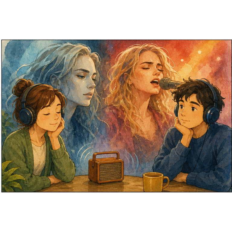 English lesson illustration for Cara Delevingne says new music was inspired by getting sober scene 2: Two songs show two different moods. I Feel Everything has a strong title.