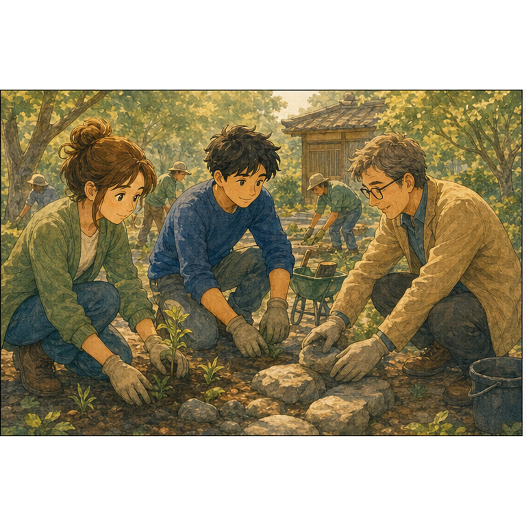 English lesson illustration for For veterans, a place where peace can take root scene 3: The work was not fast. But each visit changed something real.