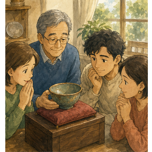 Illustration 2: Show a simple object gaining attention through a remembered event: warm hands, a small...