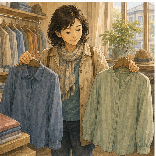 English lesson illustration for Talking About What People Like scene 4: Colors and Style