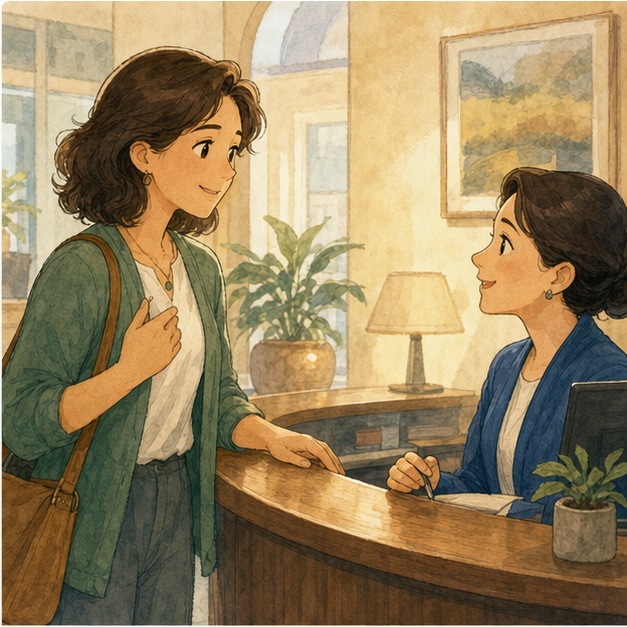 English lesson illustration for Important Questions for Real Life scene 2: Step 2: Questions for People and Basic Information