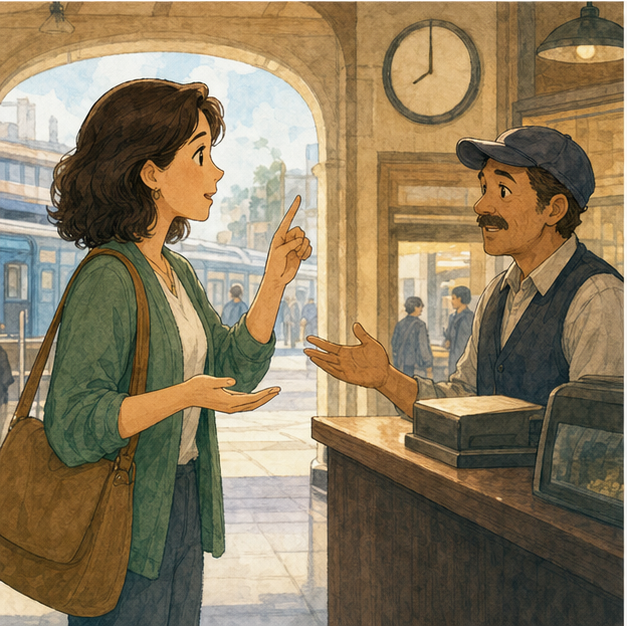 English lesson illustration for Important Questions for Real Life scene 3: Step 3: Questions for Places, Prices, and Time