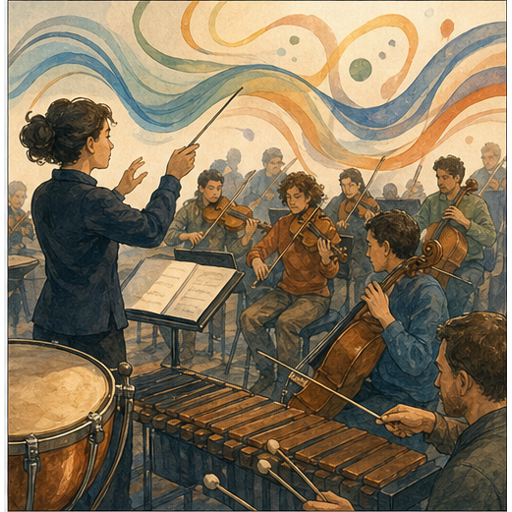 English lesson illustration for Living Composers Who May Shape the Future scene 2: A Distinct Sound World: Unsuk Chin and Anna Thorvaldsdottir
