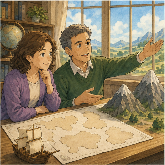 English lesson illustration for Manga: Stories in Panels scene 2: Step 2. Adventure and Action Manga