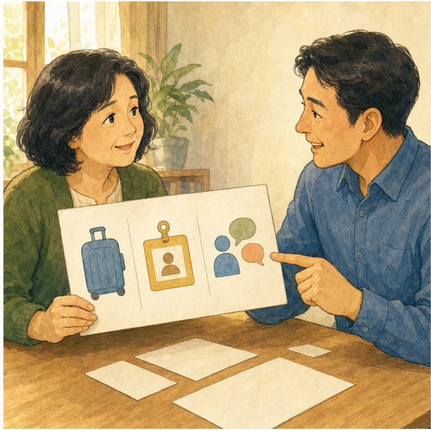 English lesson illustration for My First Trial Lesson scene 2: Explain Your Goal