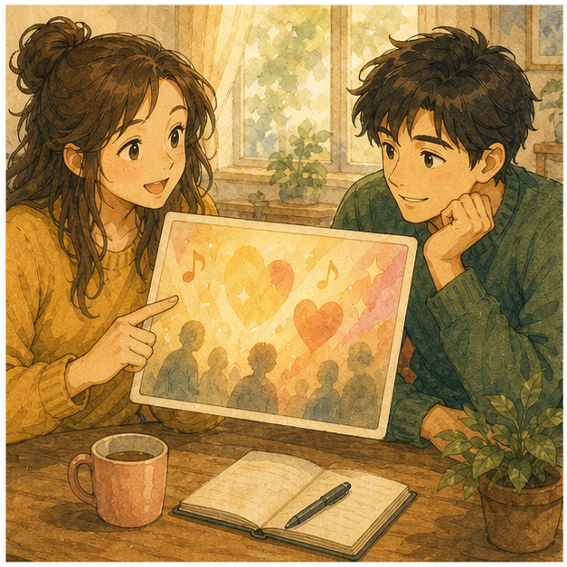 English lesson illustration for Anime: Stories on Screen scene 3: Step 3. One Small Anime Record